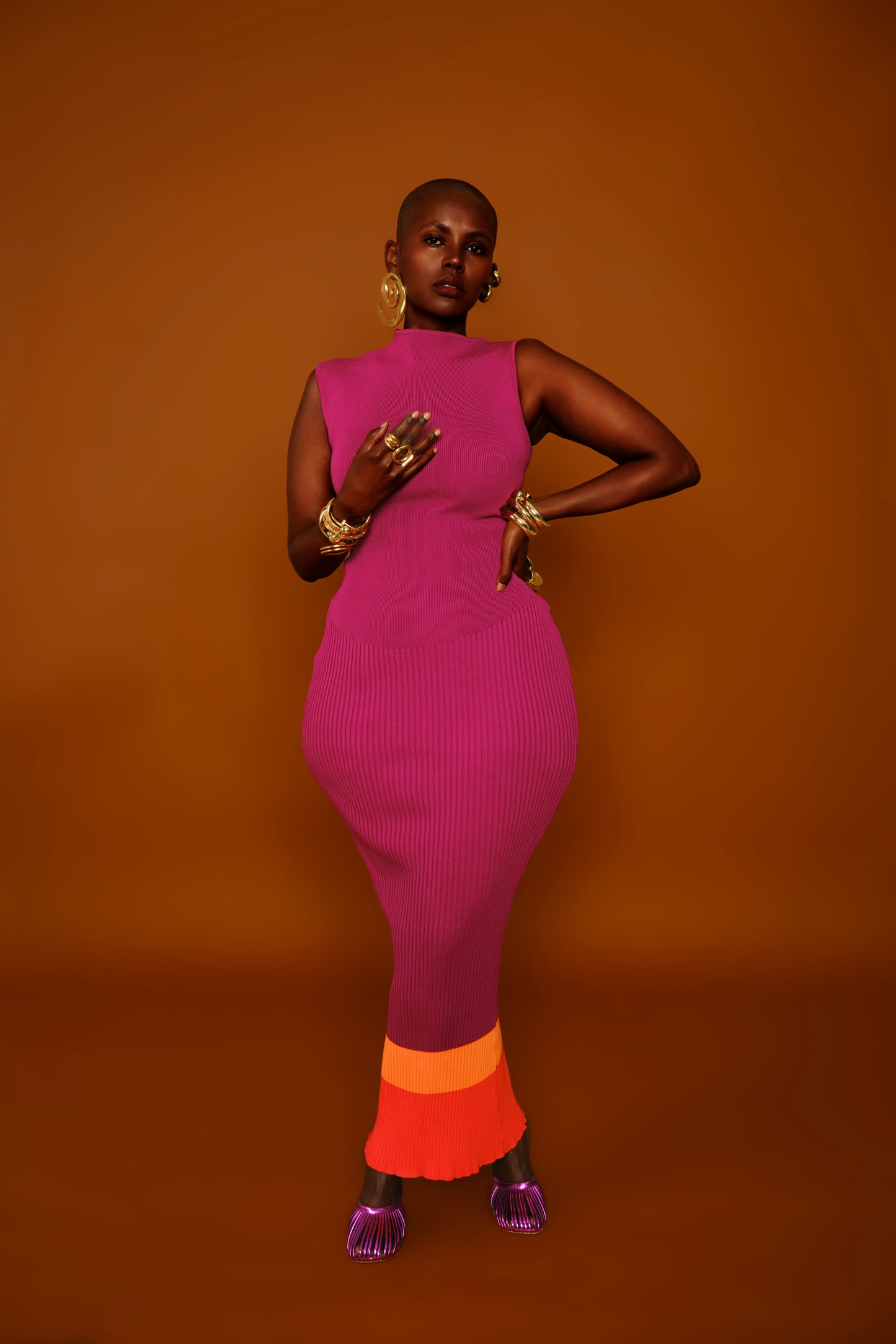 Sauda Dress in Raspberry
